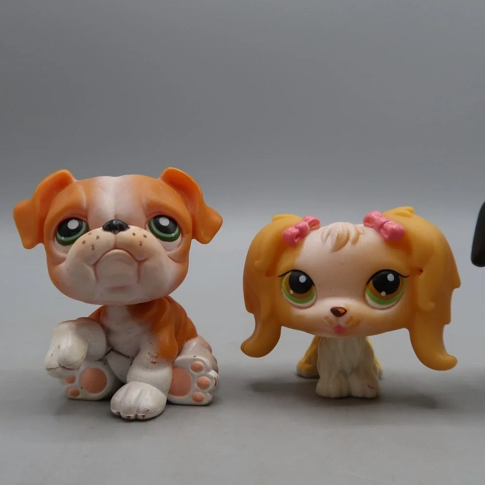 Vintage Littlest Pet Shop Lot of LPS Dog #44 Dalmatian Dog Bulldog #79 Maltese +